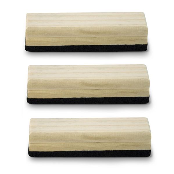 Khoki Blackboard Eraser/Duster - Easy Grip - Wood &amp; Felt (Pack of 4)