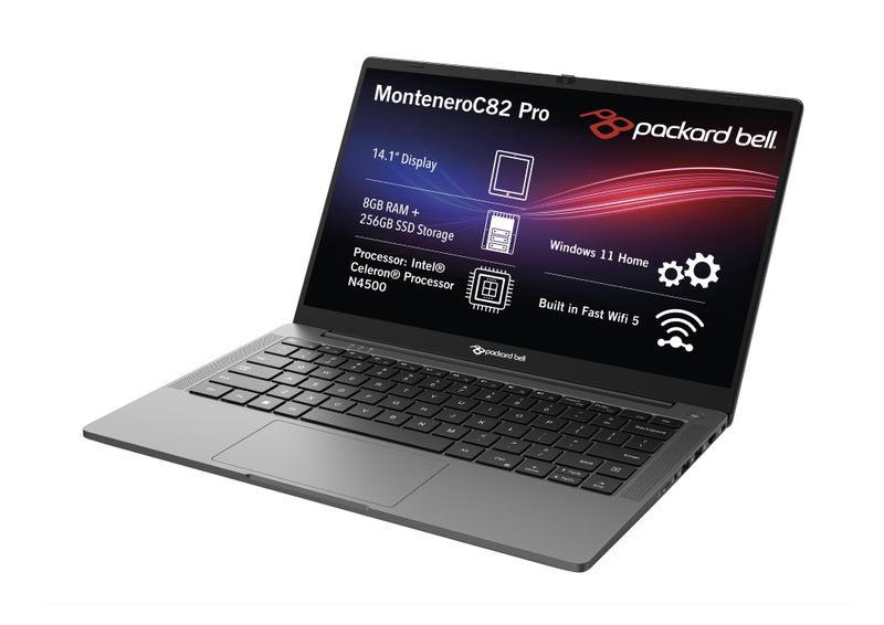 Packard Bell MonteneroC82Pro 14.1" Celeron N4500 8GB+256GB SSD Win11 Laptop