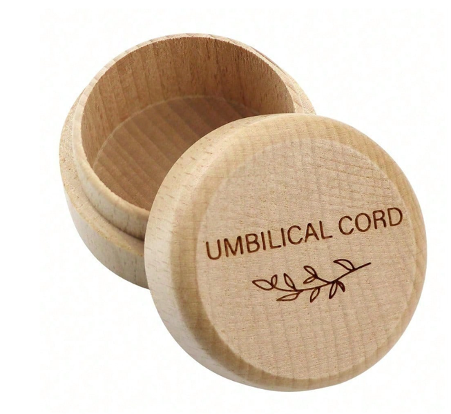 Wooden Baby Fetal Hair/Umbilical Cord Memorial Box Carved Memorial Box