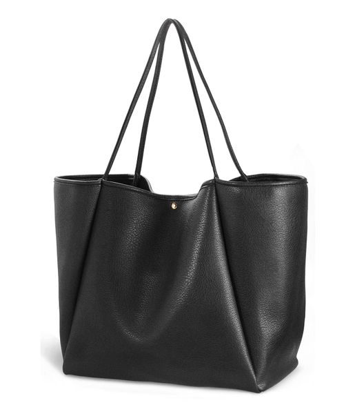 Oversize Pu Leather Tote Women Weekender Bag Shopper Handbag Travel Purse