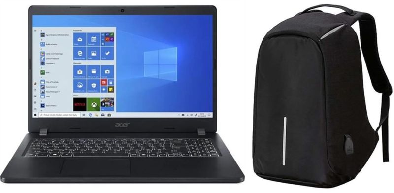 Acer P215 Laptop, AMD Ryzen 5, 512GB SSD, 8GB Ram, + Anti Theft Laptop Bag