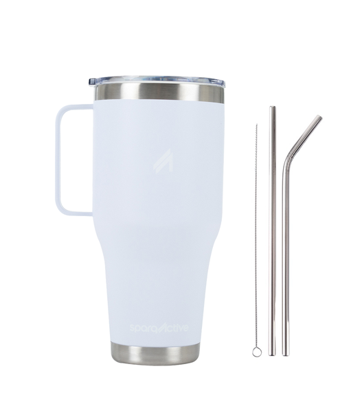 Stainless Steel Double Wall Travel Mug with straw 40oz 1.18L