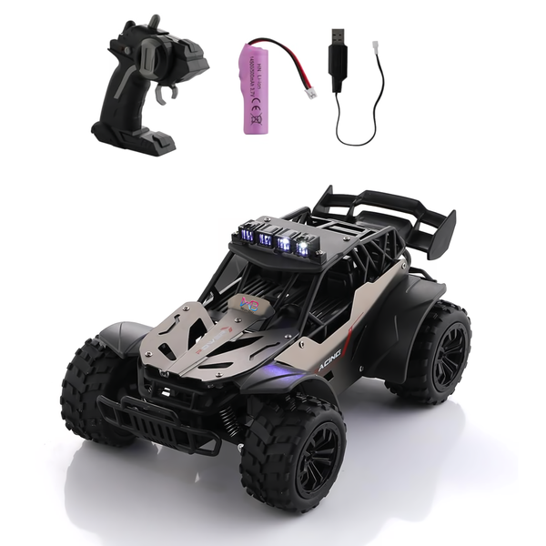 Kids Spray RC Buggy - 4WD Off-Road Remote Control Car with Flashing Lights