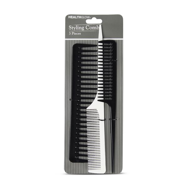 Hair Comb - Beauty Accessories - Styling - BPA Free Plastic - 3 Piece