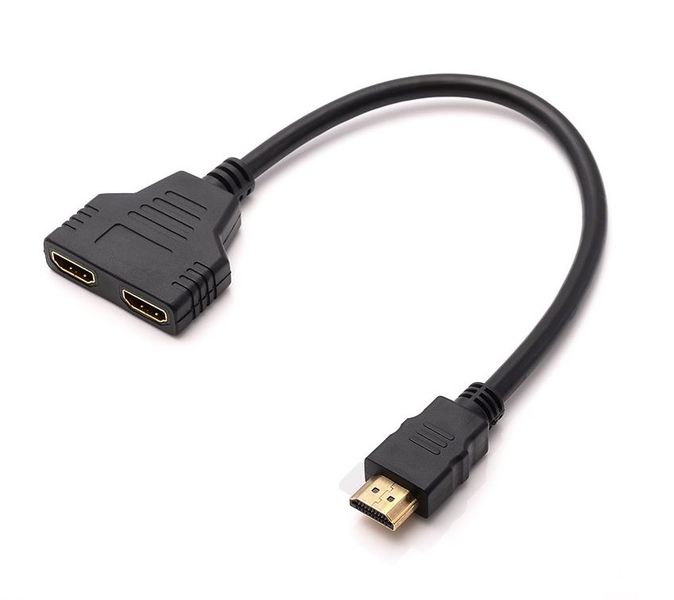 1 Male HDMI To Two Female HDMI Connector 1 Devices To Two Monitor Or TVs