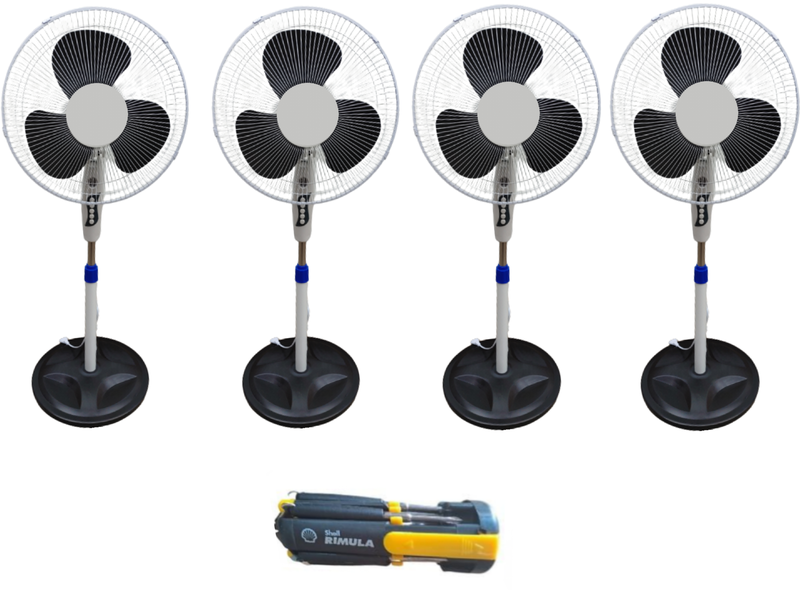 Fan 16 Inch Standing Fan Of Four With Screwdriver Set