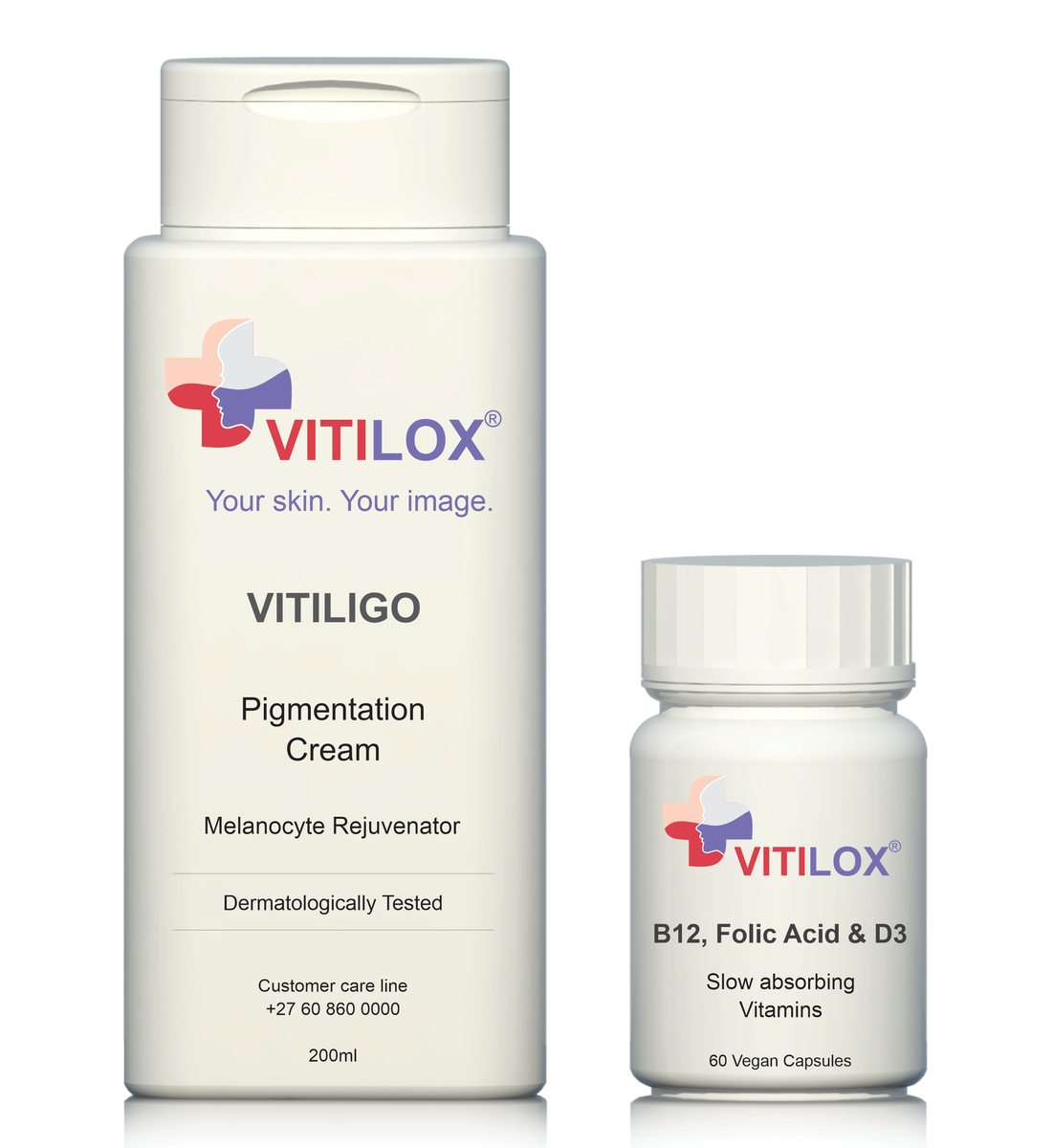 Vitiligo Vitilox Pigmentation Cream & Vitilox Vitamins B12, Folic Acid