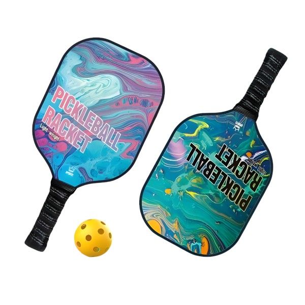 Pickleball Racket Set - Lightweight Paddles &amp; Durable Balls