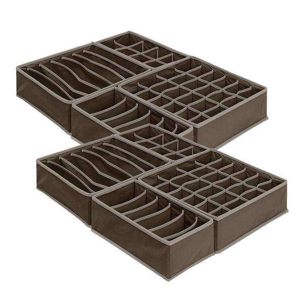 HomeFX Underwear Drawer Organizer - Set of 8