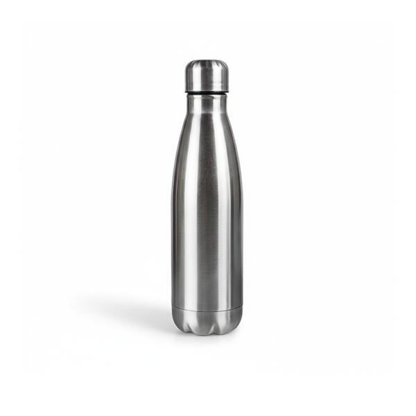 500ml Stainless Steel Insulated Water Bottle - Silver, High Performance