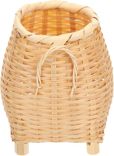 Woven Pen Holder &amp; Makeup Brush Cup Rustic Desk Organizer For Office Home