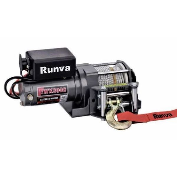 24 Volt Runva Winch with Solenoid Pack - 1360kg Capacity
