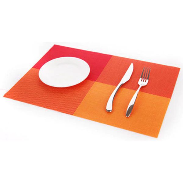 Placemats – Block Orange – Set of 4