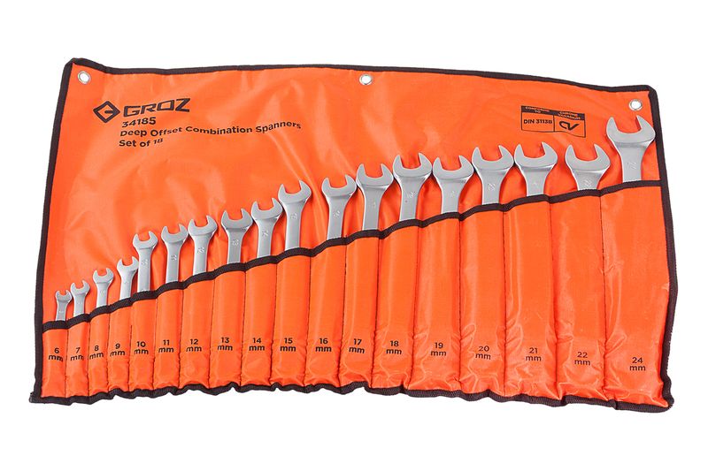 Groz Spanner Combination.Set 6-24mm 18Pc