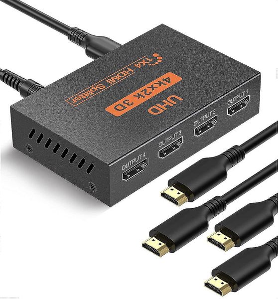 New Products In 2023,hdmi Splitter 1 In 4 Out 4 Way Hdmi Distribution Supports 3d 4k 1080p Hdmi Splitte 1x4 Hdmi Splitter