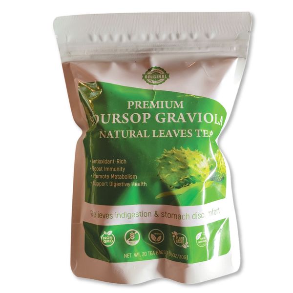 Soursop Graviola - 20 Tea Bags - relieves indigestion &amp; stomach discomfort