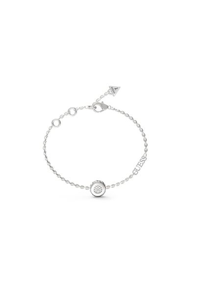 GUESS Stylish Matelassé Coin Bracelet Silver