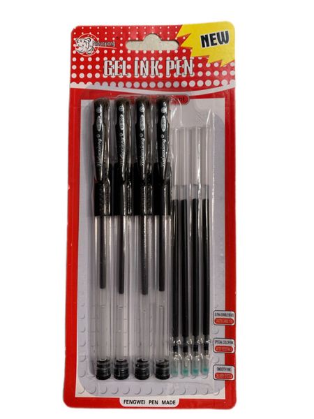 Black Gel Ink Pen - 4 Pack