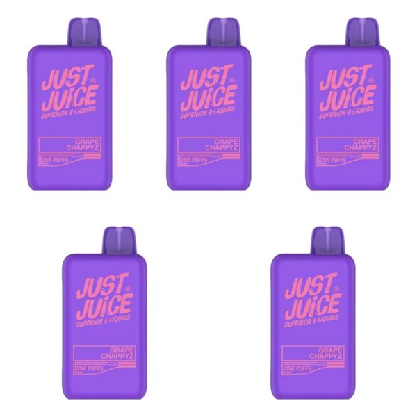 Just Juice Superior Dual Mesh 25000 Puffs - Grape Chappyz (Pack of 5)