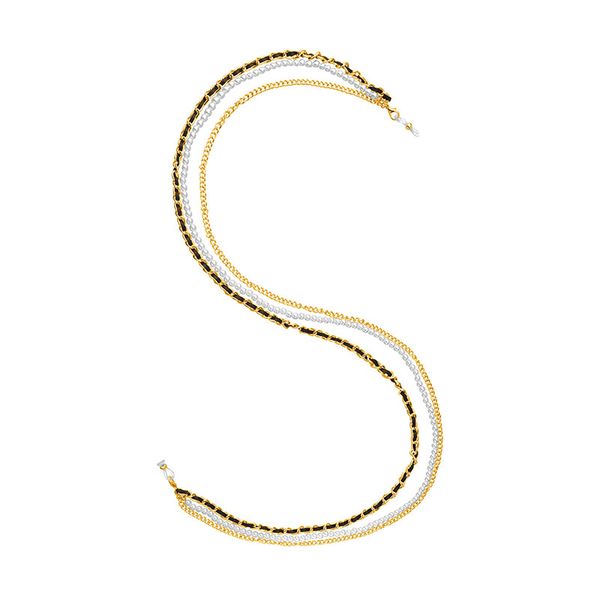 Ladies Fashion Temperament Pearl Multi-Layer Glasses Hanging Chain