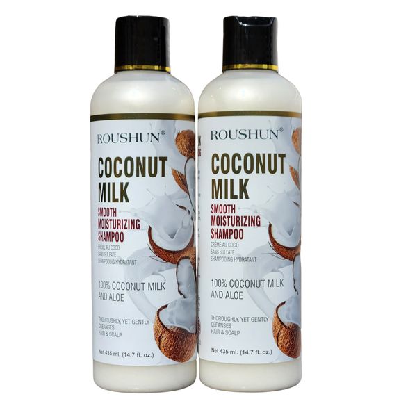 Roushun Coconut Milk Smooth Moisturizing Shampoo x2 (435 ml )