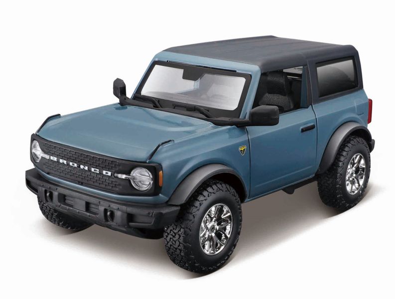Maisto 1/24 Ford Bronco 2021 Off-Road Assembly Kit - Blue - 18cm Long