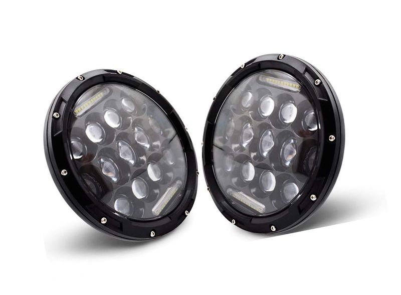 LED Headlight 7" 75W Round LED Headlamp Of Two
