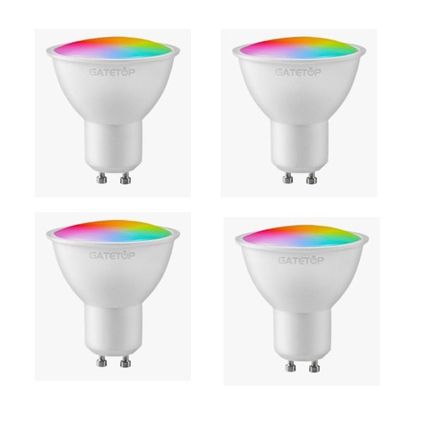 Gatetop Smart WiFi LED, Dimmable and Compatible with Alexa/Google - 4 Pack