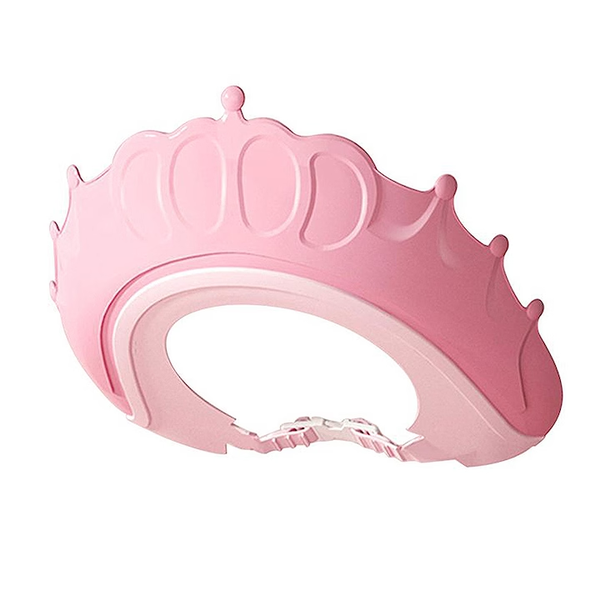 Infant Bathing Eye And Ear Protection Helmet, Crown Shape, Pink