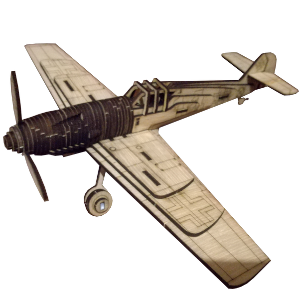 Messerschmitt BF109 Aeroplane 3D Puzzle Wooden 3D Model Everything Laser