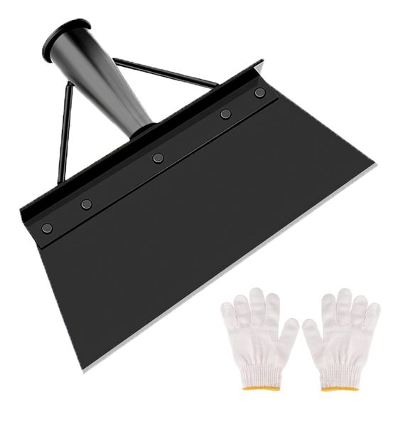 Garden Shovel 20cm Black with 1 Pair Gardening Gloves