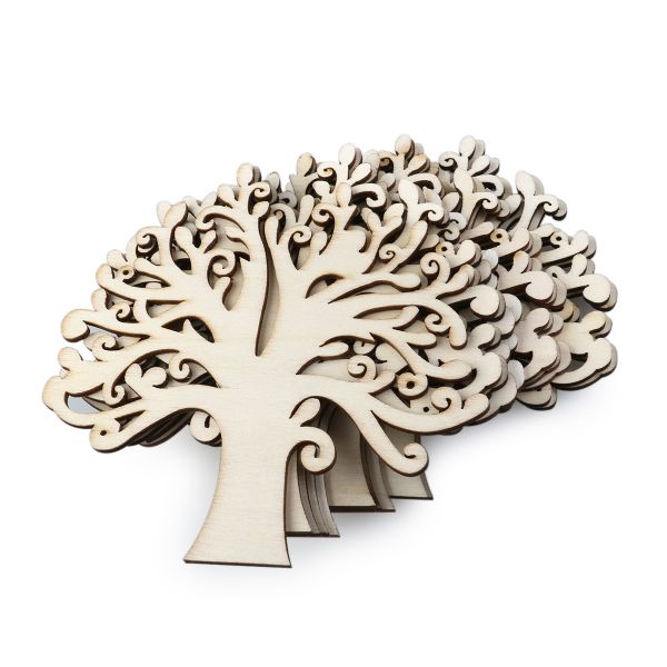 Craft Scrapbooking Embellishments Wooden Family Tree Set of 10 (12cm)