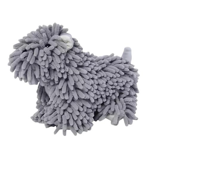 Puppy Chenille Hand Towel Soft Absorbent Grey