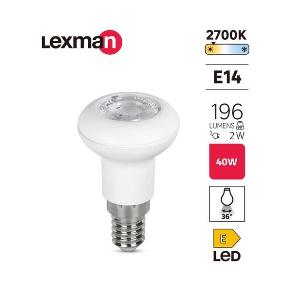 Lexman LED Bulb R39 E14 2w 196LM Ww 36d 2 CB