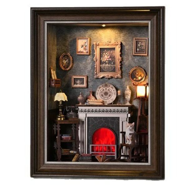 Bookstore DIY Book Shelf Book Nook Kit 3D Puzzle Wall Miniature House