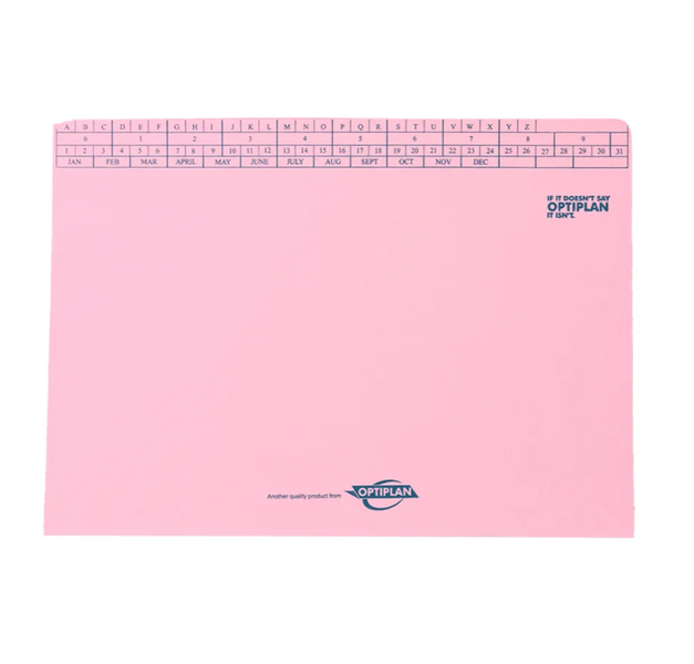 Optiplan - A4 Medium Weight Tokai Files 170gsm (Pack Of 25) - Pink