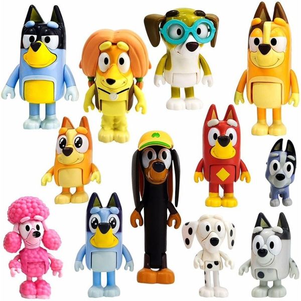 Toys 12-Pack, Wolf Action Figures Playset, Wolves Figurines Family Friends