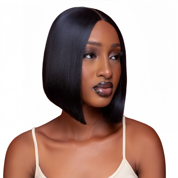 Luvée 10 inch Straight Short Bob Wig - Human Hair with 13x4 Lace Front