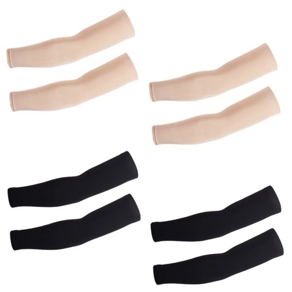 Sports Beige &amp; Black Arm Sleeves Set of 4 (35cm)