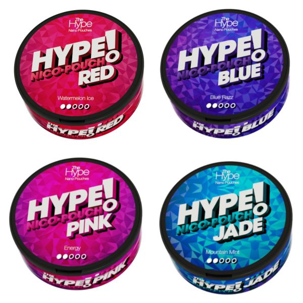 HYPE Nano Nicotine Pouches - 8mg - 4 Flavoured Combo (60 Pouches)