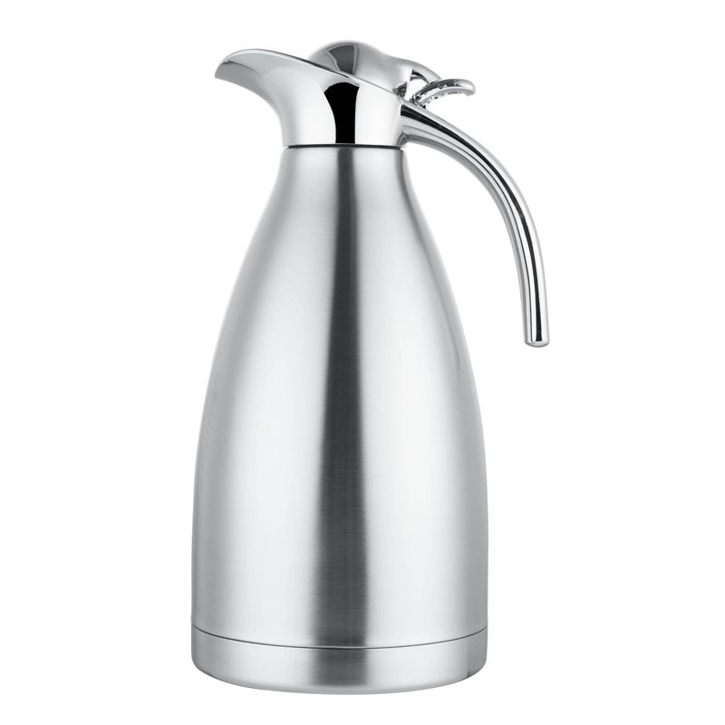 2L STAINLESS STEEL TEA POT INSULATED VACUUM JUG FLASK COFFEE TRAVEL WHITE 