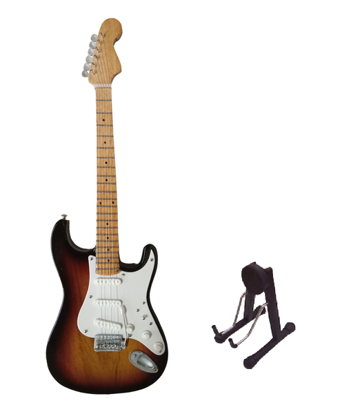 Ornamental Mini Wooden Guitar (Fender Strat) 8xm x 26cm