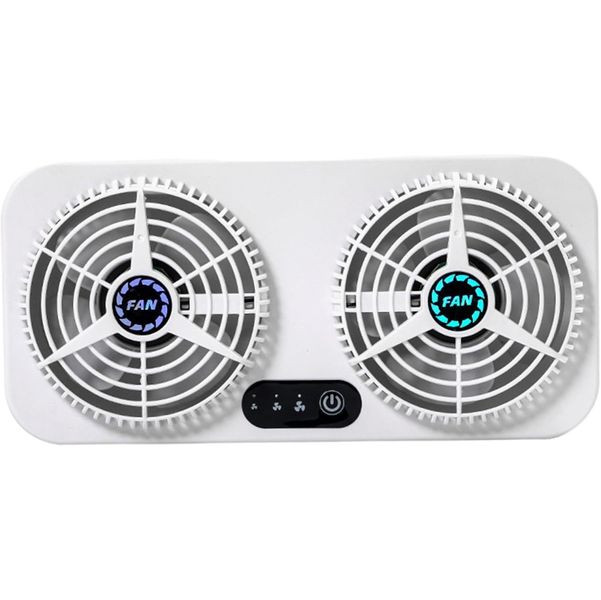 2.4V 5W USB Charging Air Vent Exhaust Car Ventilation Fan - White