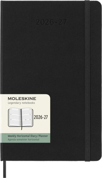 Moleskine 2027 18m Black Large Weekly Horizontal Hard