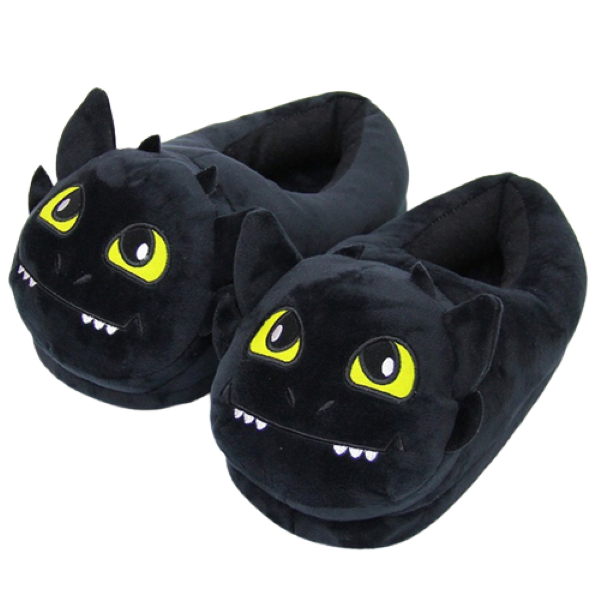Soxy Lady- Black Dragon Slippers - (uk3-uk6) One Size