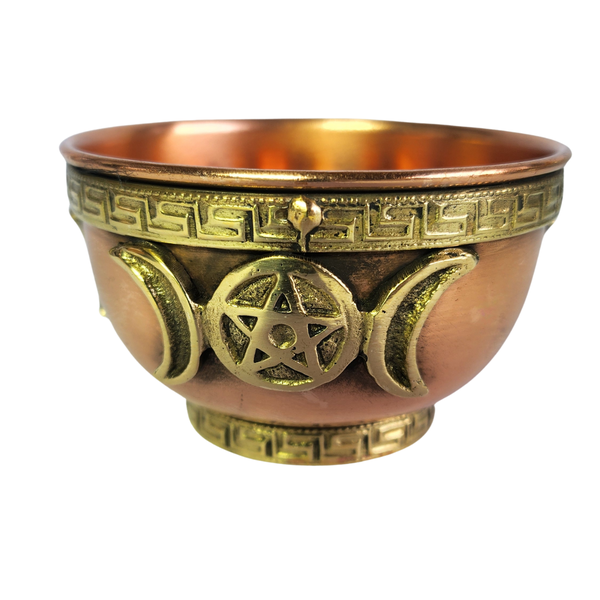 Goddess Triple Moon Copper Bowl