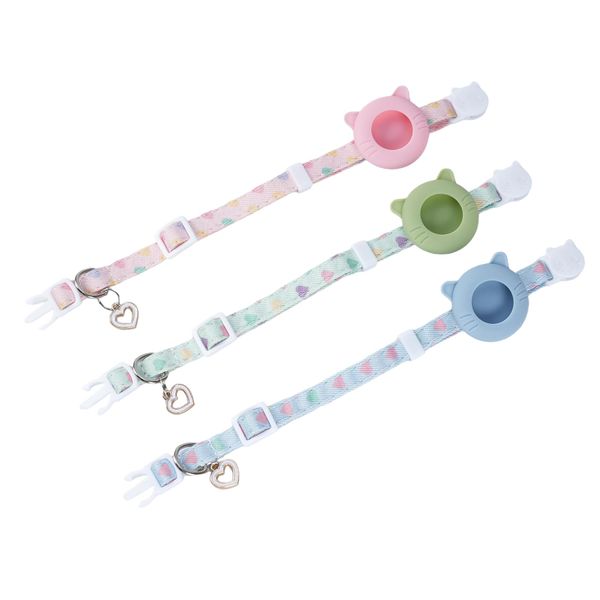3 Pack Waterproof Cat Tracker Collar, Pet Tracking Collar for Airtag Holder
