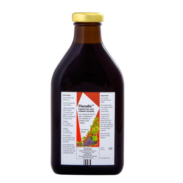 Floradix Liquid Iron and Vitamin Supplement - 500ml