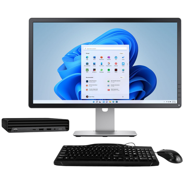 HP 400 G6 ProDesk Intel i5 Tiny PC with 16GB Ram + 23" Monitor (Refurb)
