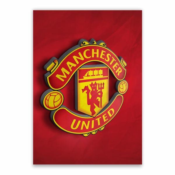 Manchester United 3D Logo Poster - A1